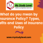What do you mean by Insurance Policy Types, Benefits and Uses of Insurance Policy