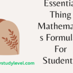Essential Thing Mathematics Formulae For Students
