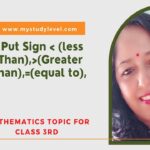 Put Signs Topic Math Chapter for Class Third (3rd) Online