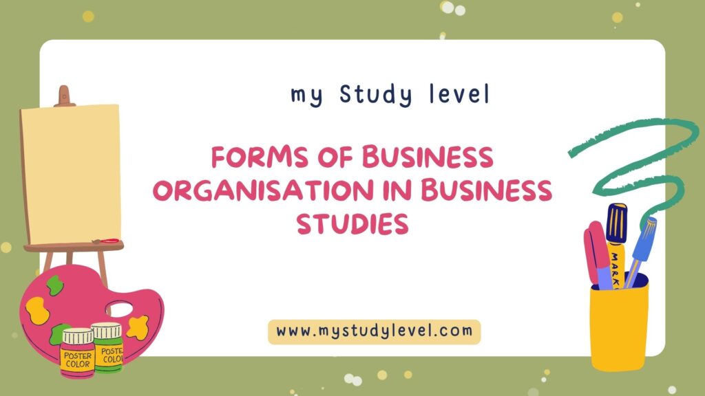 3 Forms of Business Organisation in Business Studies