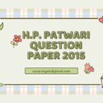 H.P. Patwari Question Paper 2015 My Study Level