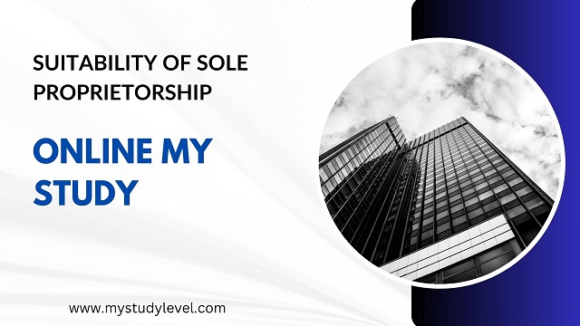 Suitability of Sole Proprietorship - My Best Study
