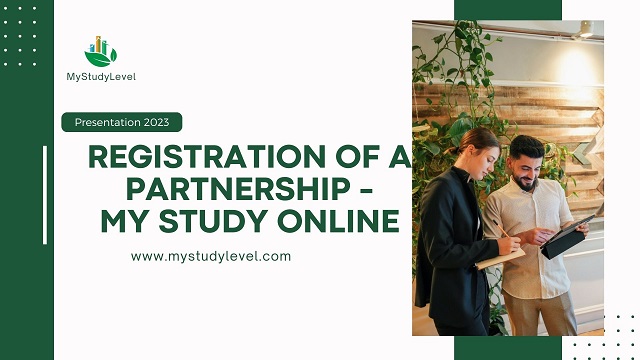 Registration of a Partnership My Study Online