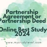 Partnership Agreement or Partnership Deed Online Best Study 2024