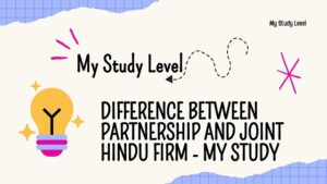 Difference Between Partnership And Joint Hindu Firm - My Study