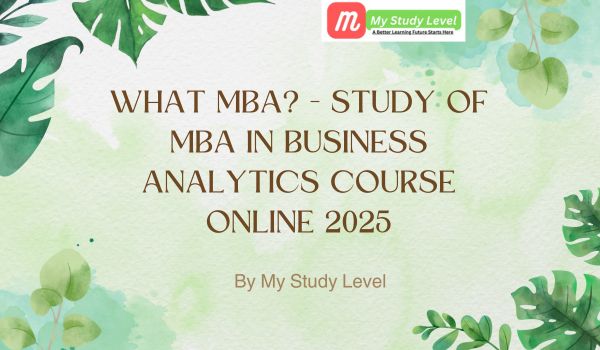 What MBA - Study of MBA in Business Analytics Course Online 2025